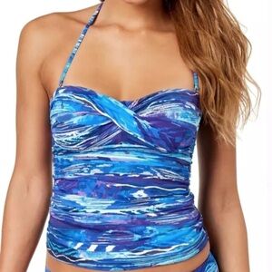 LAUREN Ralph Lauren Calypso Bandeau Tankini Top